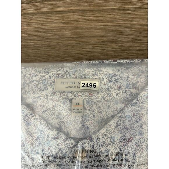 Peter Millar Summer Comfort Car Racing AOP Print Golf Polo Men's XL Performance - Picture 10 of 10